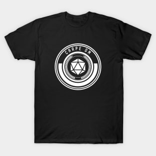 Carpe DM Polyhedral D20 Dice - TRPG Tabletop RPG Gaming Addict T-Shirt